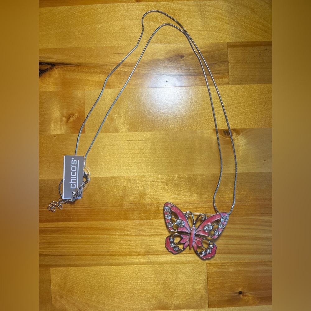 Chicos bracelet and butterfly pin/necklace